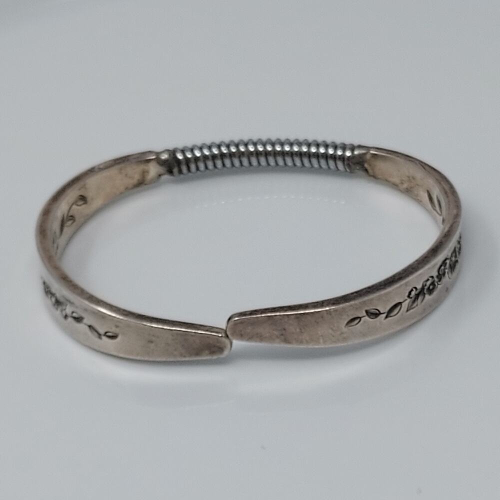 Artisan Spoon Bracelet Anniversary Rose Int'l Deep Silver Plate Spring Opening